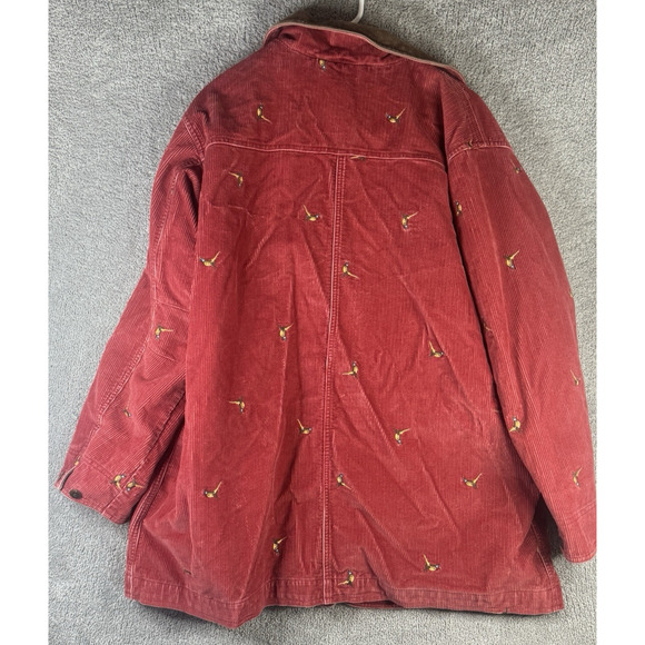 Vintage LL Bean Jacket Womens 2XL Red Corduroy Hunting Field Barn Chore Coat - Picture 12 of 12